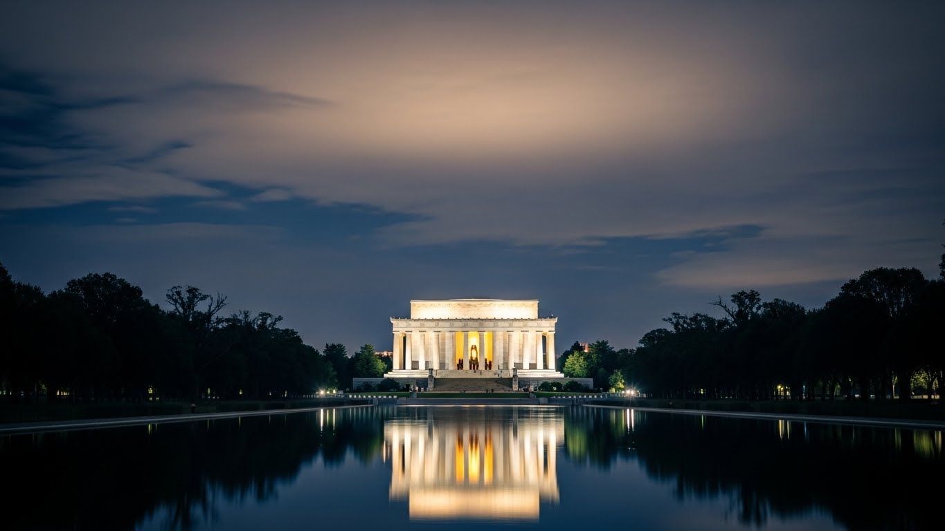 Monumento a Lincoln de noche